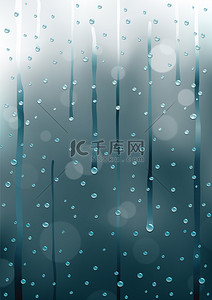 蓝色背景水背景图片_Rainy_background