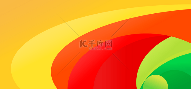 红黄色曲线背景图片_现代极简主义抽象风格橙色背景