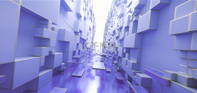 空间三维背景图片_C4D空间三维科技未来电商抽象背景