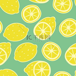 食品背景黄色背景图片_用柠檬做模式