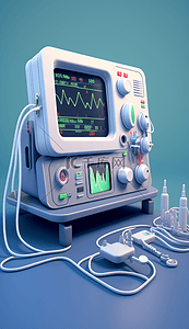 呼吸机背景图片_3D医院医疗设备