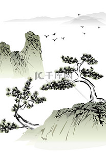 中国水墨山水画