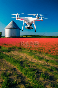 农业农场背景图片_无人机航拍农业农场背景