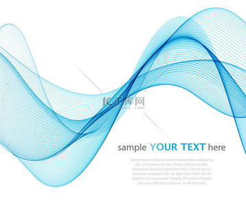 蓝色白色科技封面背景图片_抽象与波彩色背景、 矢量