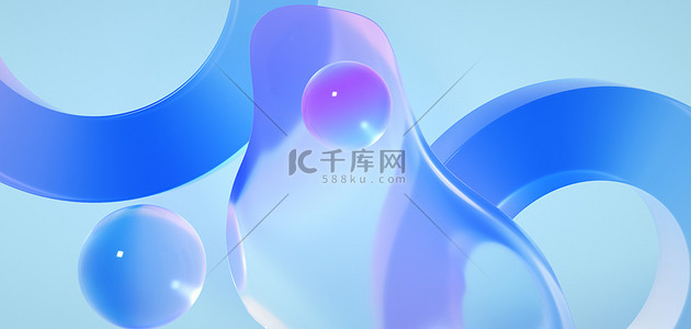 简约磨砂玻璃背景c4d