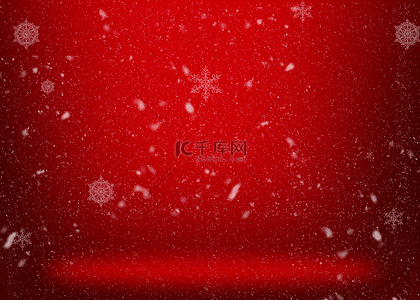 新年快乐渐变背景图片_圣诞雪飘落圣诞节创意红色渐变背景