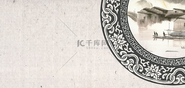 中国风纹理质感背景图片_中国风山水灰色水墨背景