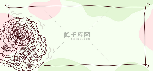 花卉海报创意背景图片_花卉抽象创意花朵线条背景