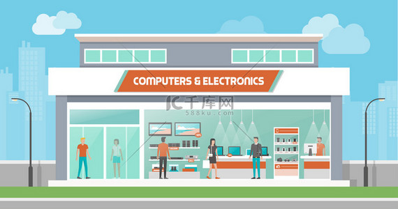 电子产品商店背景图片_电脑和电子产品商店