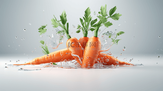 创意新鲜胡萝卜蔬菜广告