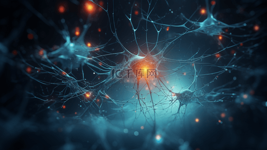 网状背景图片_科技神经元网络医疗