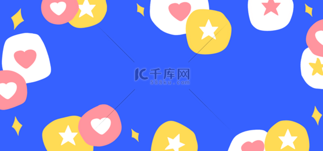 android壁纸背景图片_蓝色涂鸦星星爱心背景