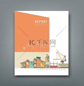现代商务城市背景图片_建筑施工图设计的封面报告