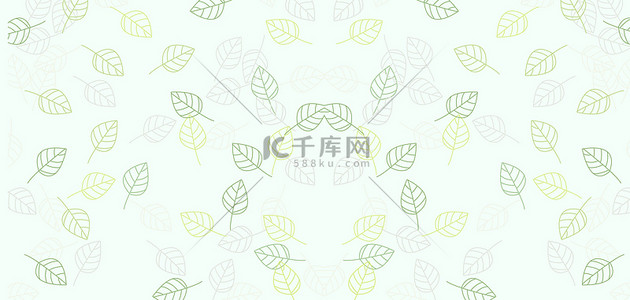 线描底纹背景图片_春天底纹树叶绿色小清新背景