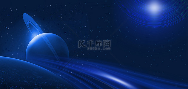 星球蓝色背景图片_科技背景蓝色科技抽象科技