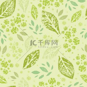 绿色背景树叶夏季背景图片_加盖无缝图案背景的绿色的树叶