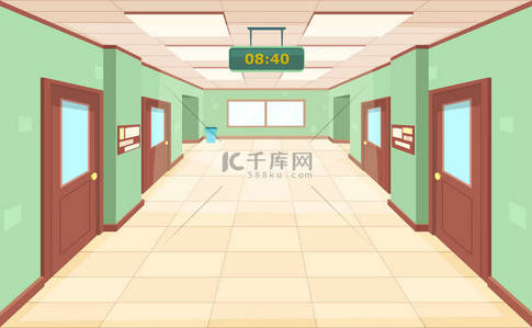 南京邮电大学背景图片_空走廊,门窗紧闭。室内大型走廊学校,学院或大学。教育理念.