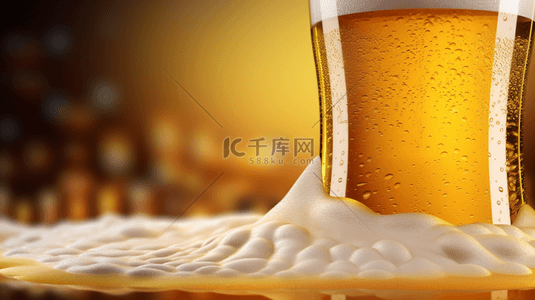 啤酒创意背景图片_夏季解暑啤酒创意背景