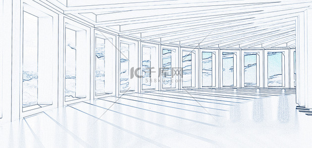 空间线背景图片_大空间图纸设计效果图