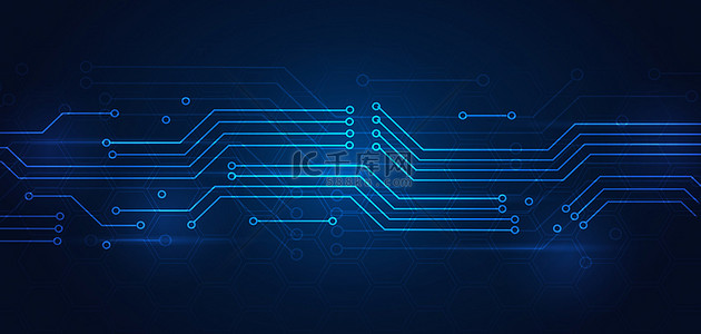 科技电路背景图片_科技线条电路蓝色大气电子商务海报背景