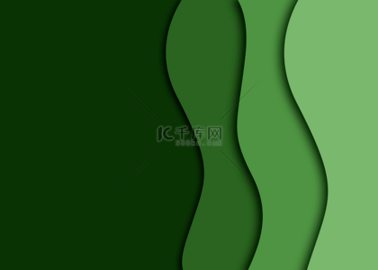 剪纸切割创意装饰抽象绿色背景