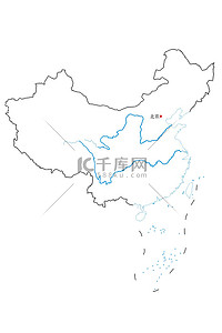 广州地图背景图片_中国地图地图白色