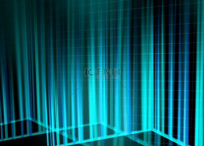蓝色光线特效背景图片_网格光线科技风格光效蓝色