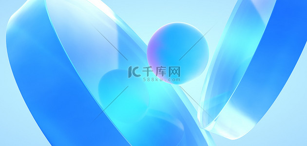 c4d建模背景图片_蓝色渐变磨砂玻璃c4d