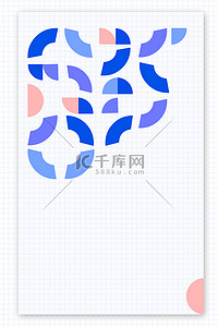 蓝色套图背景图片_抽象几何商务几何图案