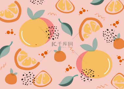 水果西瓜苹果草莓背景图片_孟菲斯抽象彩色水果背景
