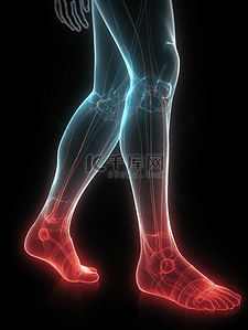 膝盖骨骼背景图片_膝盖关节疼痛医学透视图