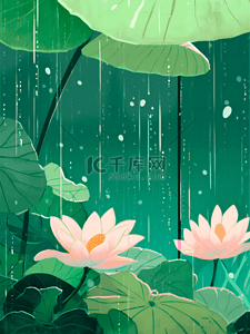 谷雨夏至背景图片_夏季谷雨节气简约背景