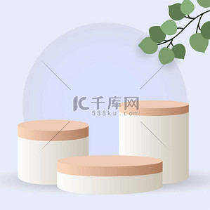 c4d底座背景图片_抽象圆形最小场景与几何形式。产品展示平台,品牌设计,展示化妆品,软糖,舞台底座或平台.3d矢量说明.