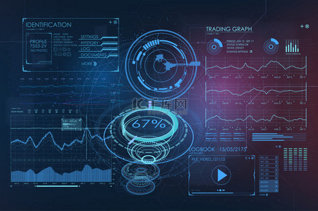 经济学背景图片_平视显示器为业务应用程序的的 Ui