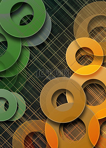 商务几何抽象彩色圆环背景