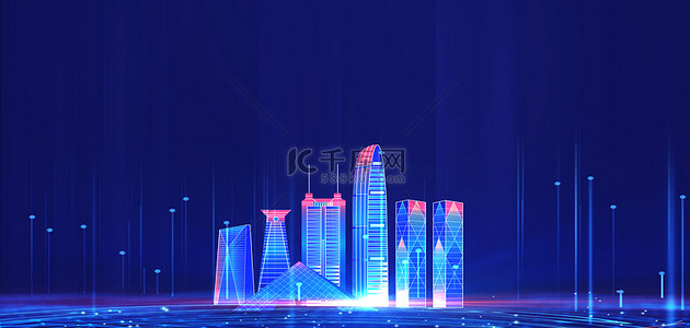 深圳公安局背景图片_深圳城市光线科技背景