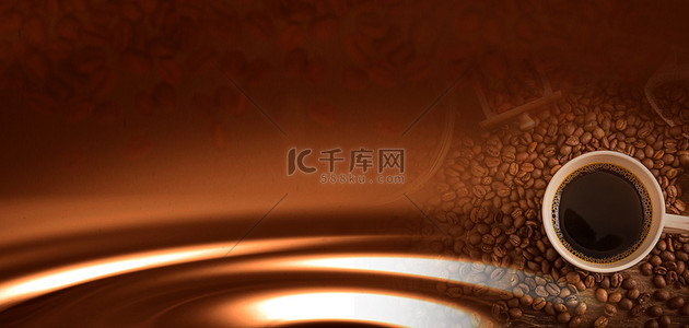 冬季热饮背景图片_饮品咖啡褐色摄影合成背景