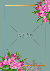 婚礼花瓣背景背景图片_花卉金色边框鲜艳花朵背景