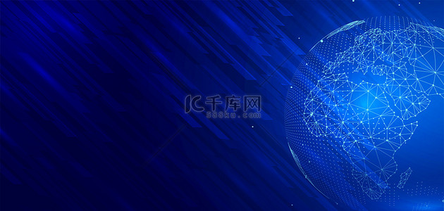 大气商务地球科技互联网背景图片_商务科技地球蓝色大气海报背景