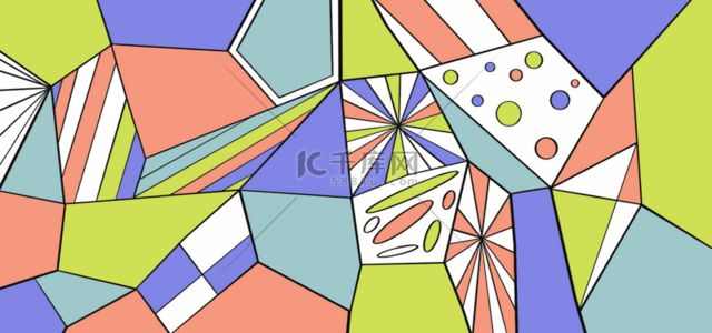 色块线条抽象背景图片_几何图案线条装饰艺术背景