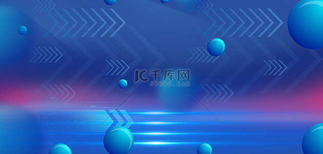 科技球体背景图片_商务科技科技球体蓝色简约背景