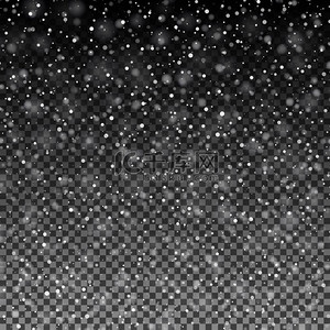 雪背景图片_黑色背景上飘雪