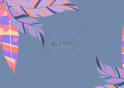 三角形边框装饰背景图片_羽毛紫色波西米亚水彩背景