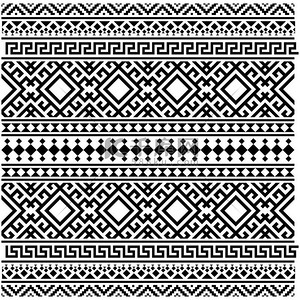 阿克苏富士背景图片_部落民族矢量纹理。阿兹特克风格的条纹无缝图案