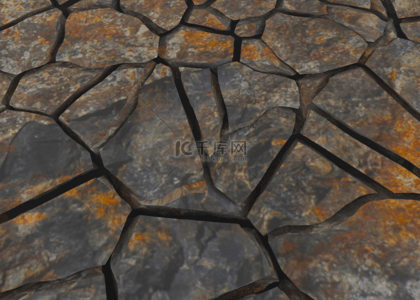 地形气候背景图片_3d矿石裂纹地形