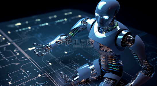 机械科幻背景图片_科幻机械人工智能机器人