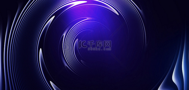 科技炫酷光圈蓝紫色大气商务科技海报背景