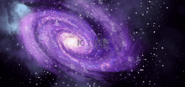 紫色星空宇宙背景图片_螺旋紫色星空抽象旋转星云背景