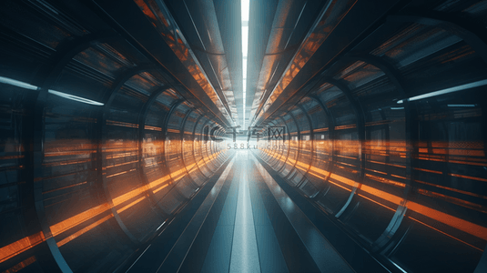 创意交通背景图片_科技隧道创意光效