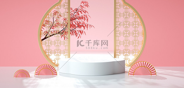 中国风电商背景图片_中国风电商展台c4d